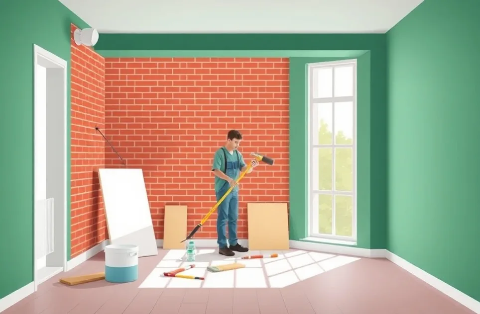 Intérieur rénové après travaux de peinture à Sorgues